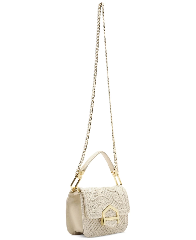 Arezzo Lucy Mini Embroidery Snap Button Crossbody Bag