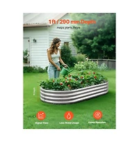 Slickblue Large Outdoor Metal Planter Box Open Bottom Design