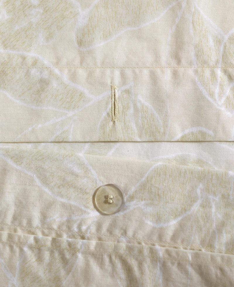 Calvin Klein Leaves Washed Percale 3-Pc. Duvet Cover Set