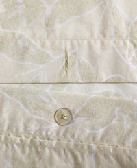 Calvin Klein Leaves Washed Percale 3-Pc. Duvet Cover Set