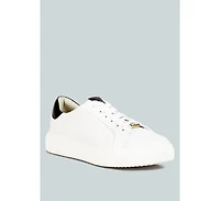 Schick Womens Lace Up Leather Sneakers