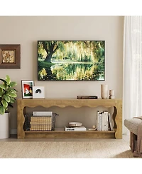 Tribesigns Tv Stand for 65 Inch Tv, Wooden Entertainment Center, Farmhouse Tv Media Console Table