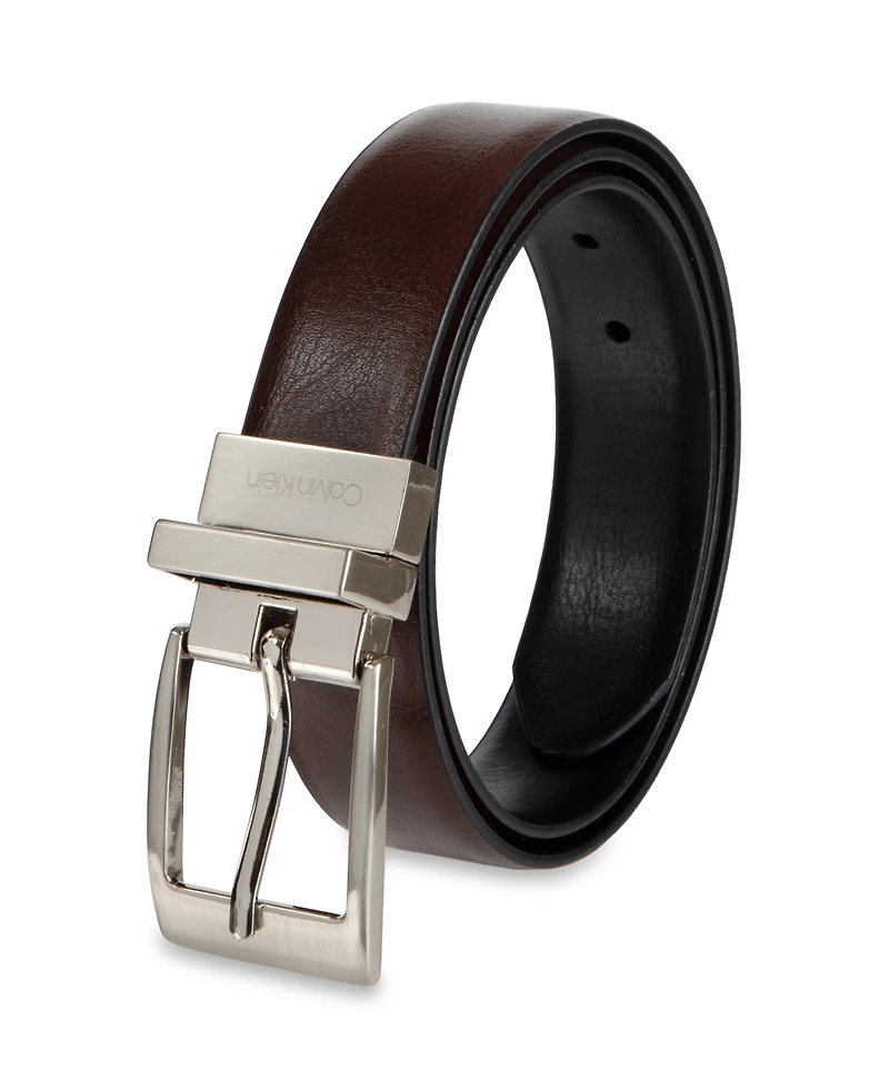 Calvin Klein Boy's S-xl Two-In-One Reversible Dress Belt