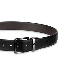 Calvin Klein Boy's S-xl Two-In-One Reversible Smooth-To-Saffiano Dress Belt