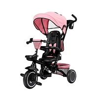 Kinder King 8-in-1 Folding Kids Tricycle Stroller with Adjustable Push Handle, Convertible Toddler