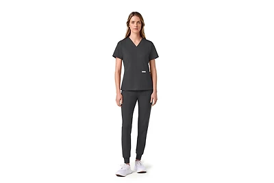 Jaanuu Women's UltraLAST Essential Performance 6-Pocket Scrub Set