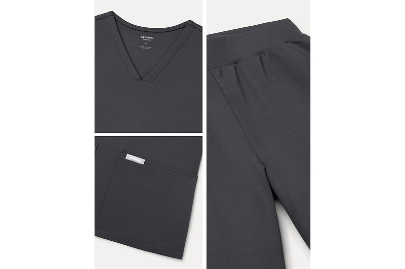 Jaanuu Women's UltraLAST Essential Performance 6-Pocket Scrub Set