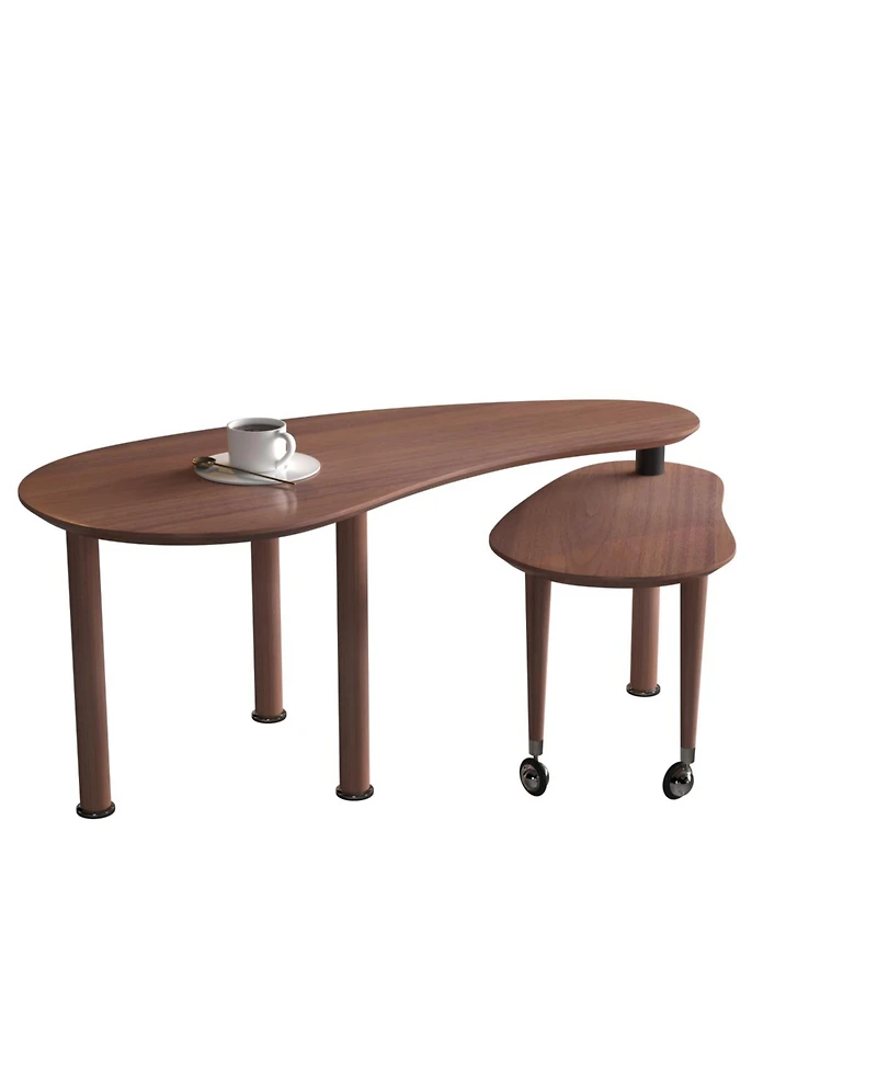 Streamdale Furniture Contemporary rotatable cocktail table with solid rubber wood legs