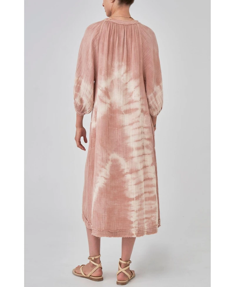 Ocean+Main Women's Ocean+Main Tie Dye Gauze Dress with Pockets