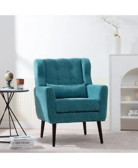 Streamdale Furniture Ergonomic Velvet Chair w/ Waist Support