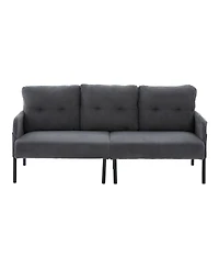Streamdale Furniture Oversized Corduroy Loveseat Sofa with Metal Legs & Side Pockets