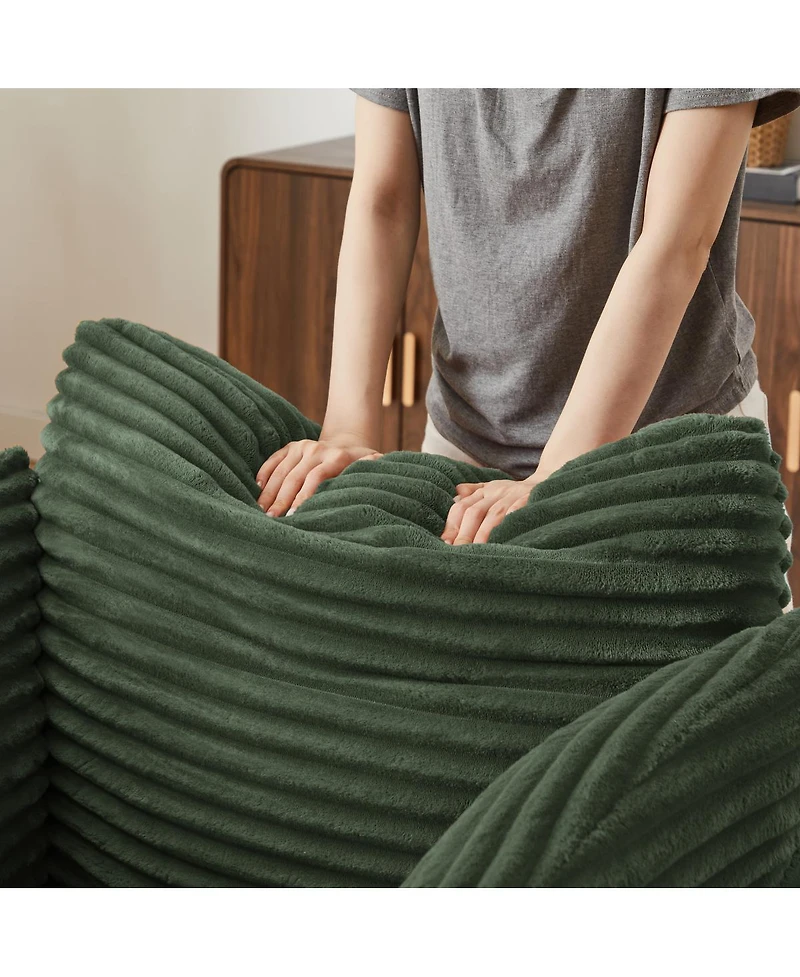 Streamdale Furniture Oversized Corduroy Chaise Lounge Chair - Modern Sofa Couch, No Assembly Required