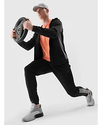 4F Men's Zipped Hooded Quick-Drying Training Sweatshirt