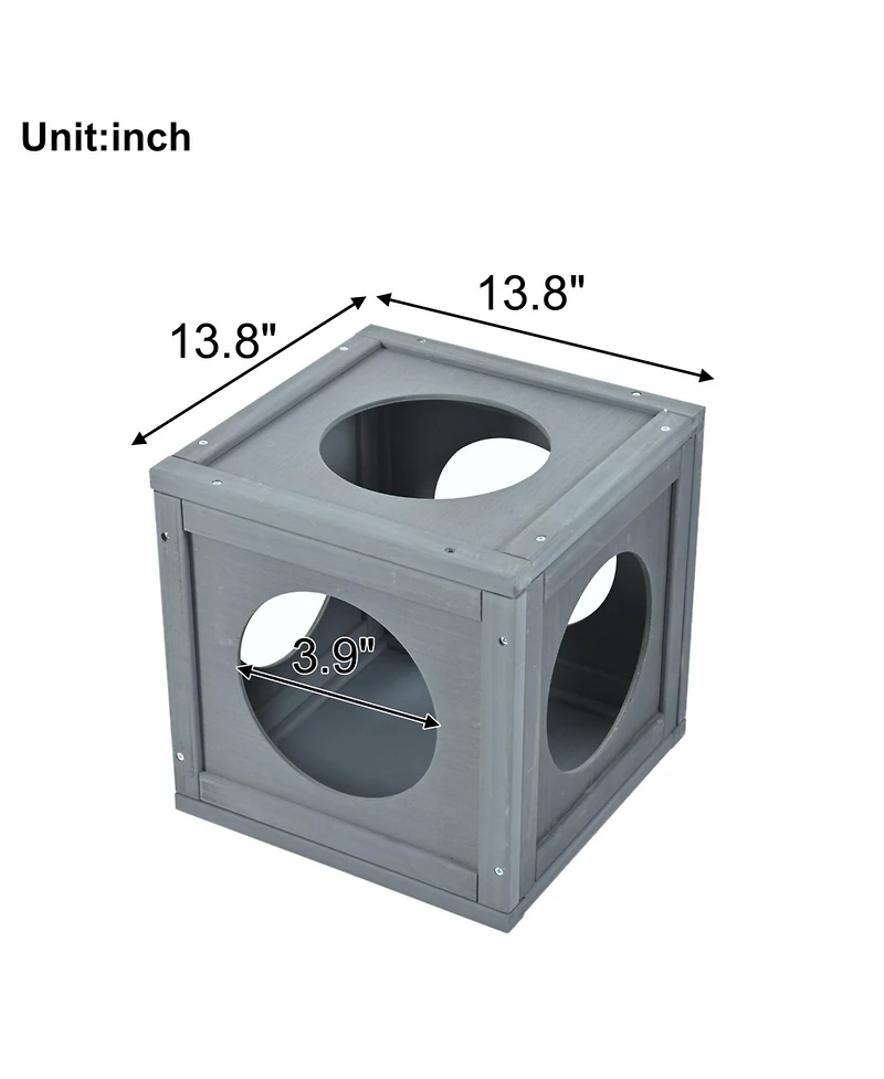 Streamdale Furniture Pine Outdoor Cat House with Shelves