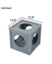 Streamdale Furniture Pine Outdoor Cat House with Shelves