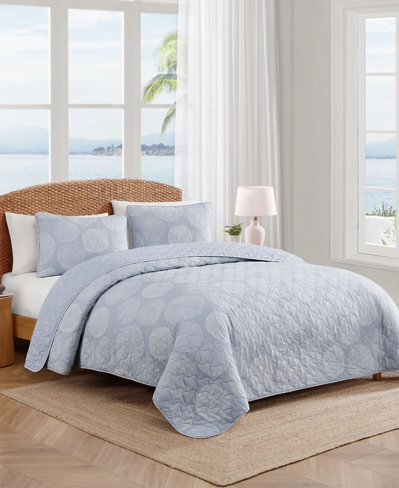 Tommy Bahama Home Ocean Island Cotton Reversible 3-Pc. Quilt Set