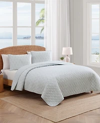 Tommy Bahama Home Line Palms Cotton Reversible 3-Pc. Quilt Set