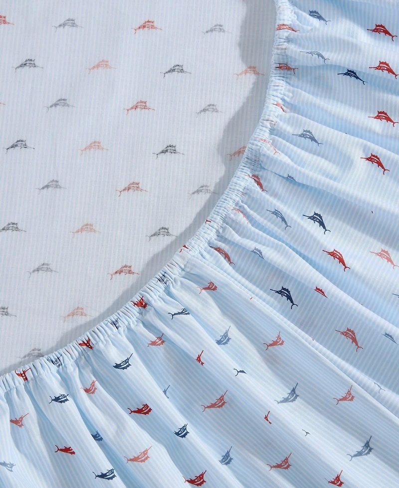 Tommy Bahama Home Iconic Marlin 200-Thread Count Washed Cotton 4-Pc. Sheet Set