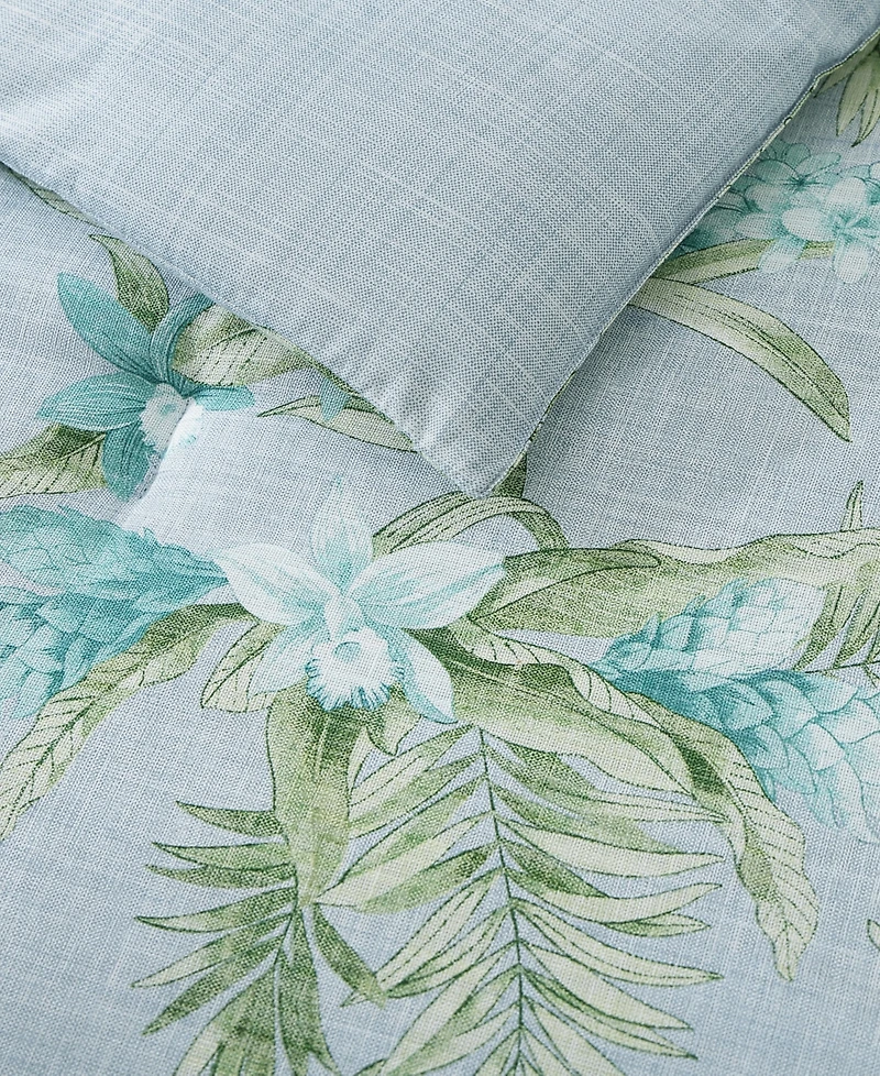 Tommy Bahama Home Floral Enchantment Cotton Reversible 3-Pc. Duvet Cover Set