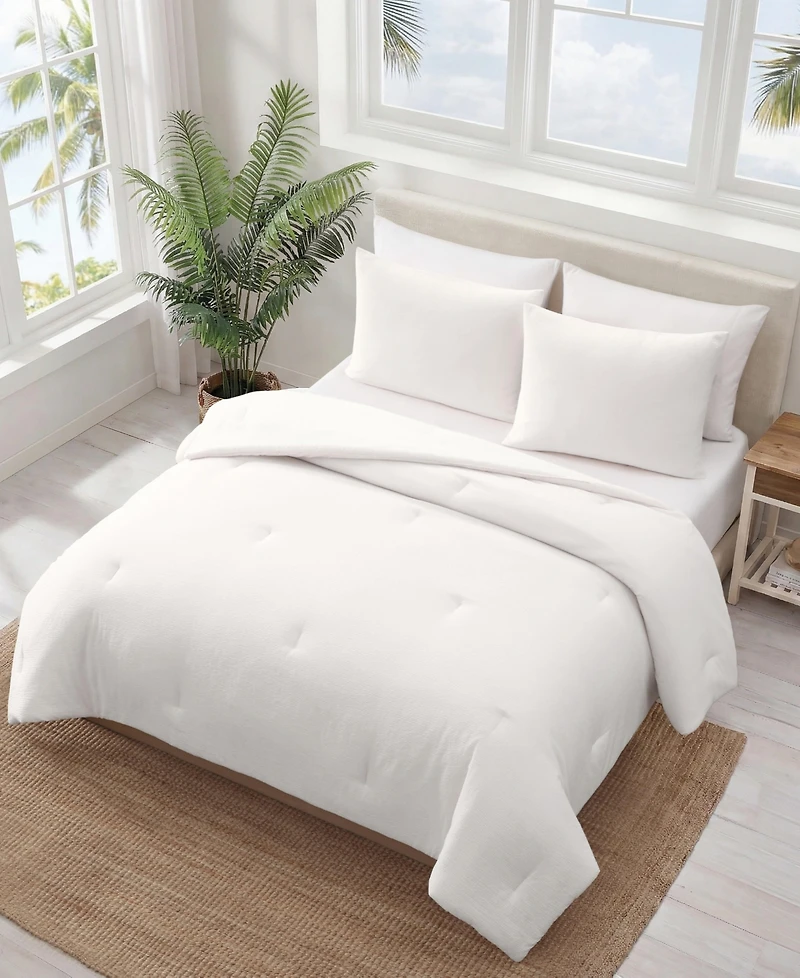 Tommy Bahama Home Pebble Texture Seersucker 3-Pc. Comforter Set, King