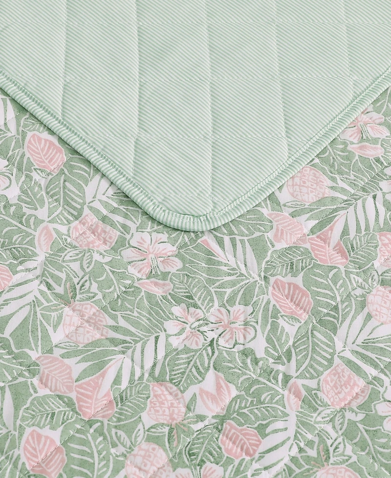 Tommy Bahama Home Pineapple Bloom Cotton Reversible 3-Pc. Quilt Set