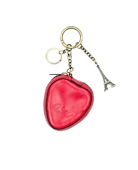 Patricia Nash Strawberry Zip Around Leather Mini Bag Charm