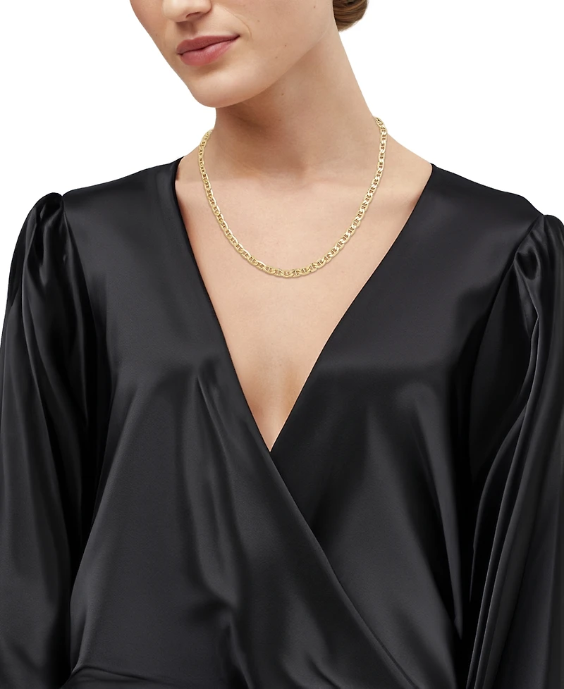 Lightweight Polished Mariner Link 20" Chain Necklace (5.5MM) in 14k Gold