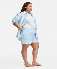 On 34th Trendy Plus Stretch-Waist Shorts, Macy's Exclusive