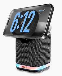 iHome Power Tower Dual Wireless Charging Bluetooth Speaker with Night Light