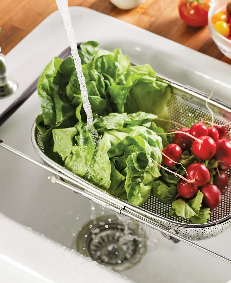 Rachael Ray 4.5-Quart Over-the-Sink Stainless Steel Colander