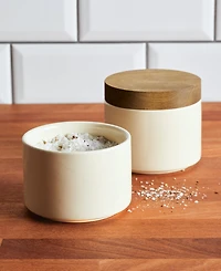Rachael Ray Ceramic 2-Piece Stacking Spice Box Set with Lid