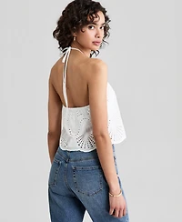 And Now This Women's Cotton Seashell Embroidered Halter Top, Macy's Exclusive