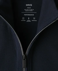 Mango Men's Regular-Fit Technical Zip-Up Sweatshirt