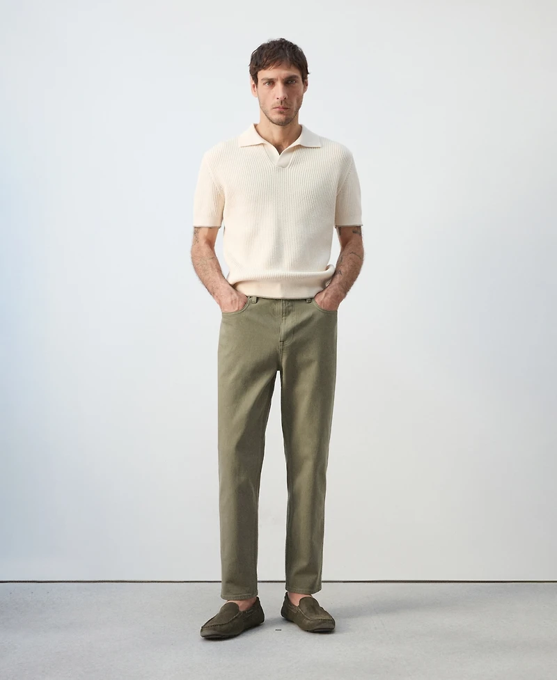 Mango Men's Ben Cropped Tapered-Fit Jeans