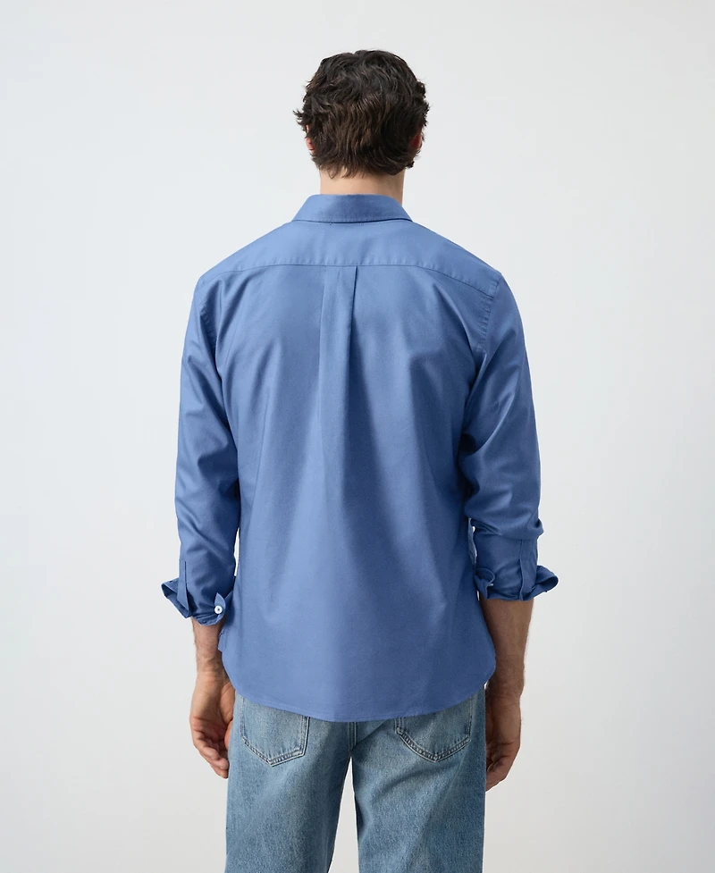 Mango Men's Cotton Regular-Fit Oxford Shirt