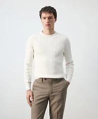 Mango Men's Cotton Cable-Knit Sweater