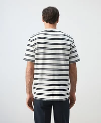 Mango Men's Regular-Fit Striped T-Shirt