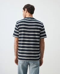 Mango Men's Regular-Fit Striped T-Shirt