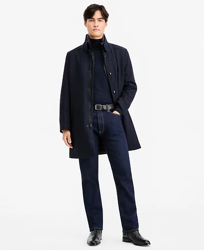 Nautica Men's Classic-Fit Bib Wool Blend Overcoat
