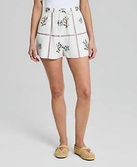 And Now This Women's Cotton Patchwork Shorts, Macy's Exclusive