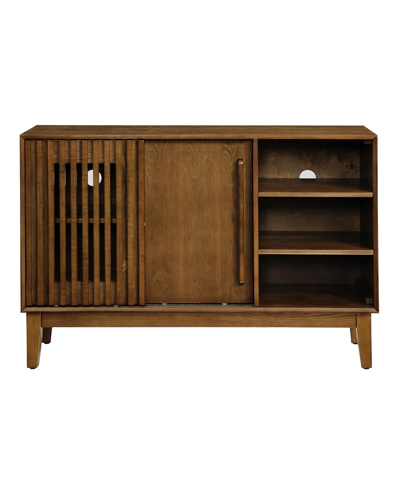 Streamdale Furniture Farmhouse Fluted Sideboard Cabinet - Walnut