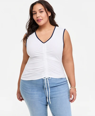 On 34th Trendy Plus Ruched Tank Top, Macy's Exclusive