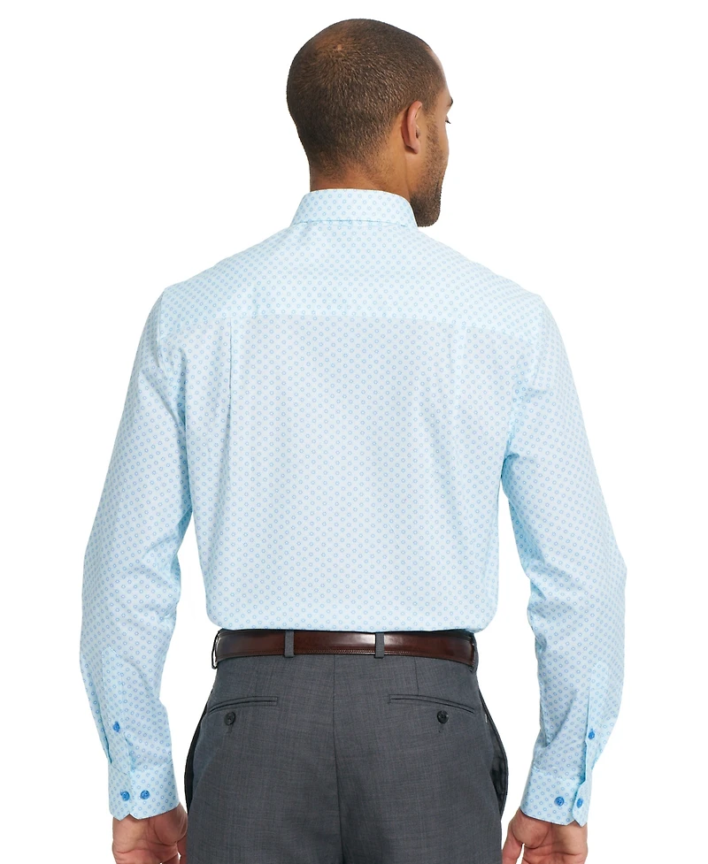 Nick Graham Men's Woven Mosaic Geometric Dress Shirt