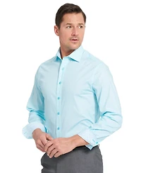 Nick Graham Men's Woven Tonal Dot Button-Front Dress Shirt