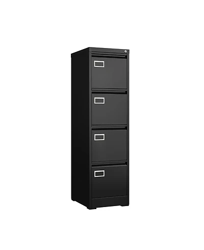 Clihome 4 Drawer Vertical Metal File Cabinet with Lock for Home Office