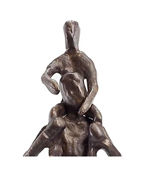Danya B. Parents Carrying Children Bronze Sculpture