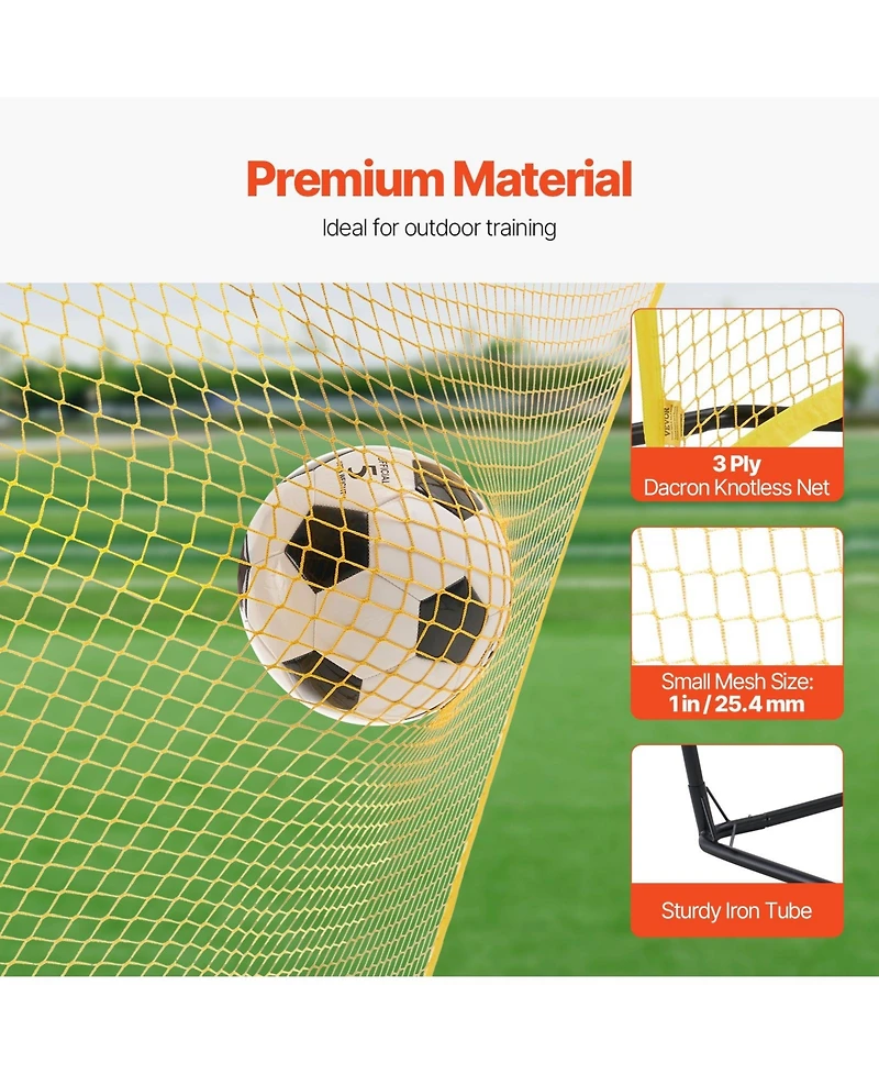 Mecale 7 x 7 Ft Soccer Rebounder Net with Carry Bag