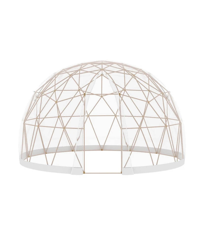 Aecojoy Outdoor Igloo Tent Dome for Winter, 12x12 Clear Bubble Tent for 4–7 People