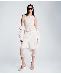 Kenneth Cole Women's Sheer Variegated Rib Vest