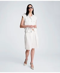 Kenneth Cole Women's High-Rise Pleated Shorts